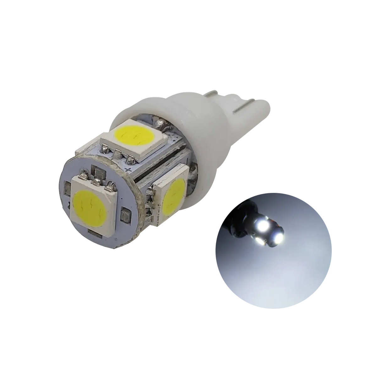 T10 5 LED BLANCO